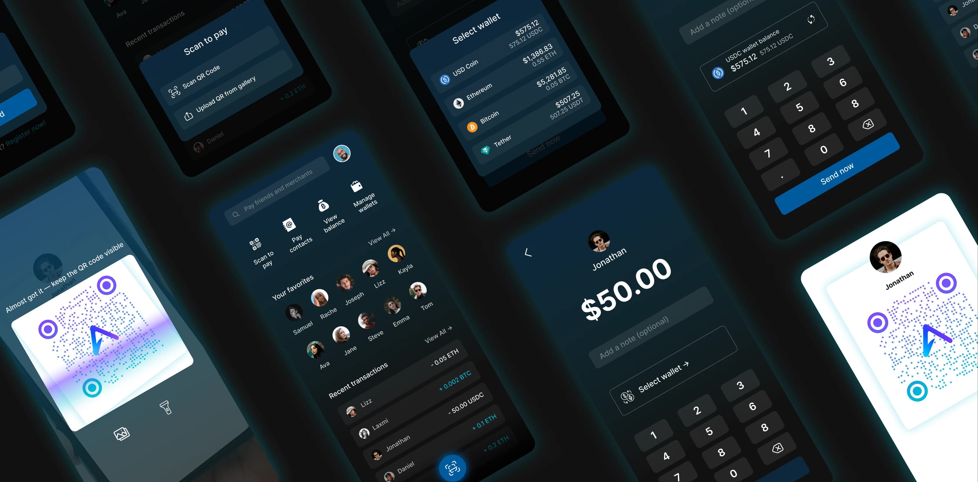 Aetheract mobile app screens collage